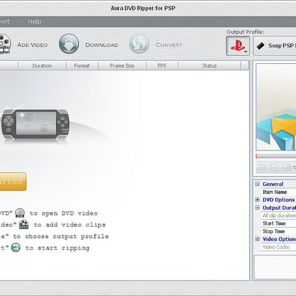 Aura DVD Ripper for PSP