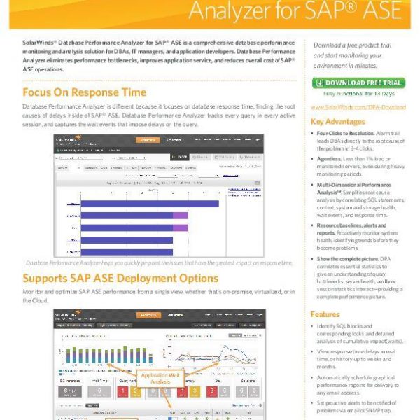 Database Performance Analyzer for SAP ASE