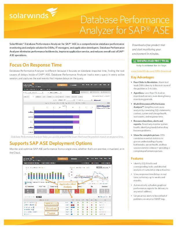 Database Performance Analyzer for SAP ASE