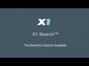 X1 SEARCH